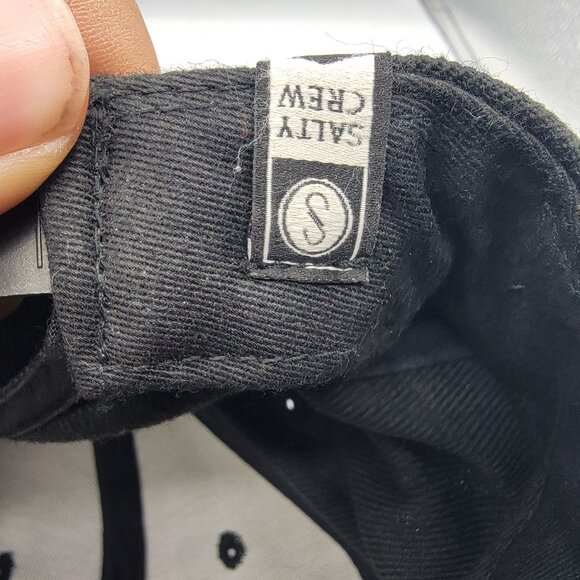 Salty Crew Grey Ghost 6 Panel Black Hat Fishing Outdoors Casual Summer - Picture 9 of 9